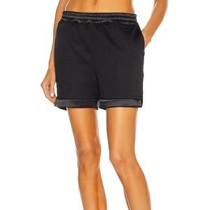 RTA satin trim high waist Edgar sweat shorts